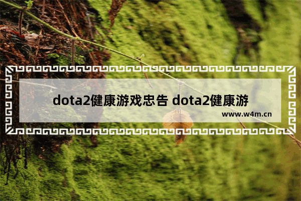 dota2健康游戏忠告 dota2健康游戏忠告