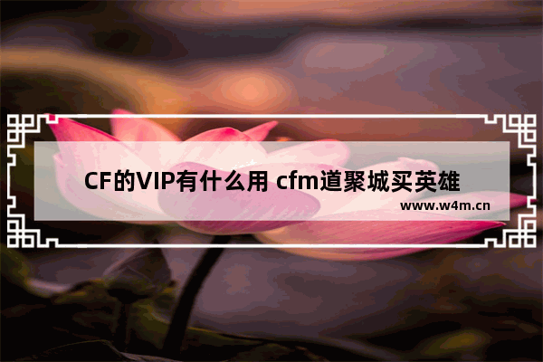 CF的VIP有什么用 cfm道聚城买英雄级要不要vip