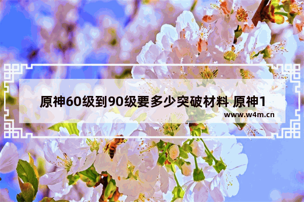 原神60级到90级要多少突破材料 原神100000金币攻略