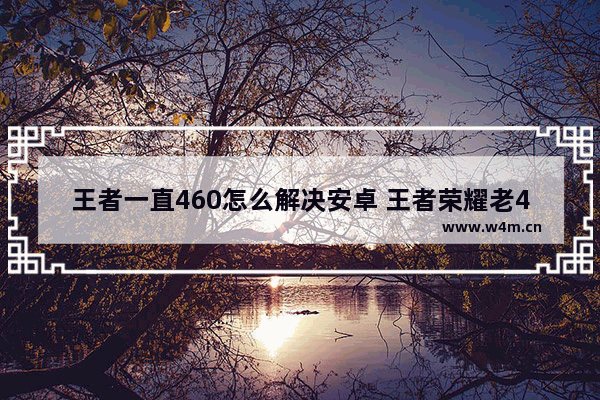 王者一直460怎么解决安卓 王者荣耀老460