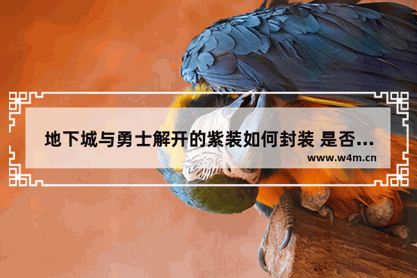 地下城与勇士解开的紫装如何封装 是否能封装出卖 地下城与勇士紫装值钱吗