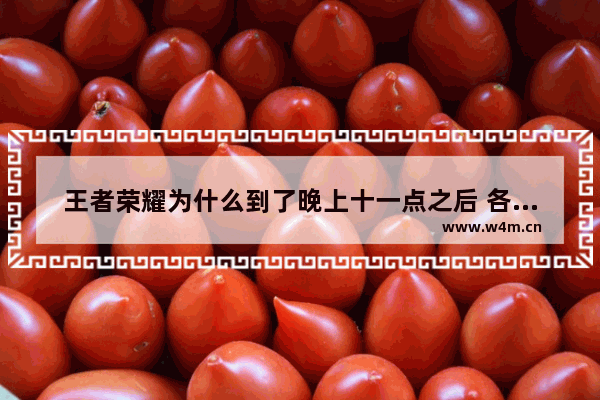 王者荣耀为什么到了晚上十一点之后 各种各样的坑货都出来了 这是些什么人 王者荣耀那点事