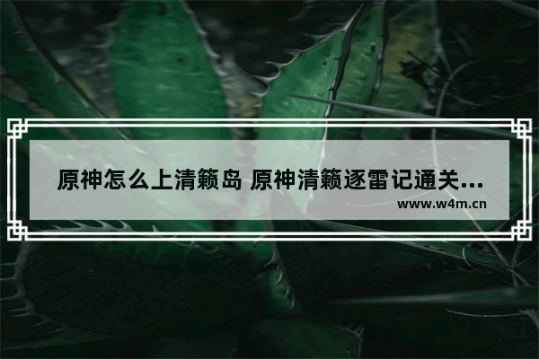 原神怎么上清籁岛 原神清籁逐雷记通关攻略