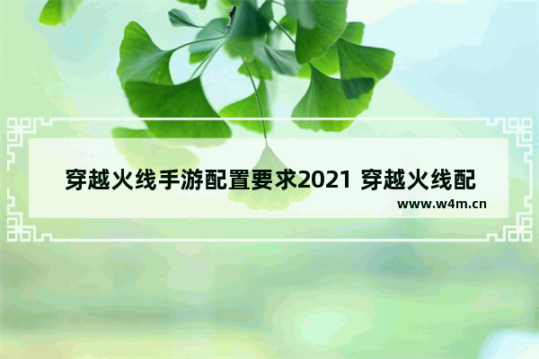 穿越火线手游配置要求2021 穿越火线配置要求2016