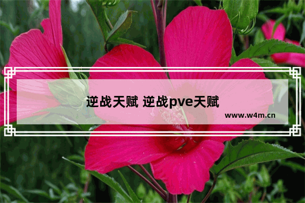 逆战天赋 逆战pve天赋