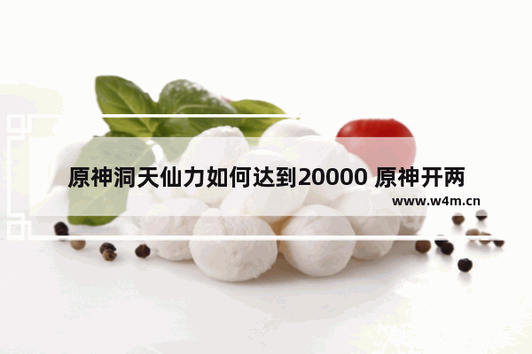 原神洞天仙力如何达到20000 原神开两个洞天要什么条件