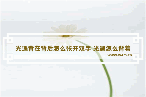 光遇背在背后怎么张开双手 光遇怎么背着