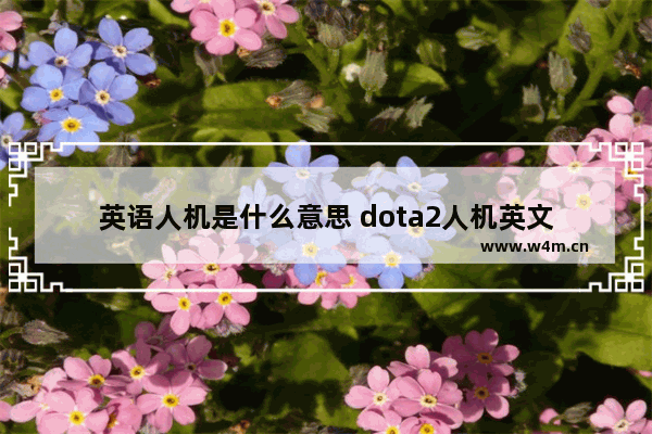 英语人机是什么意思 dota2人机英文