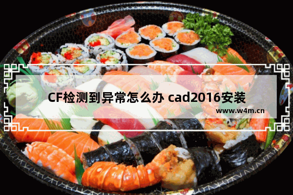 CF检测到异常怎么办 cad2016安装完毕后如何设置