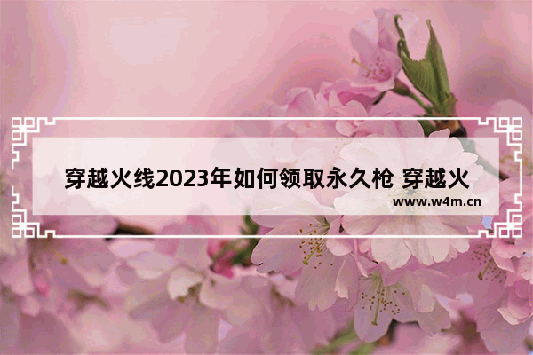 穿越火线2023年如何领取永久枪 穿越火线装备领取