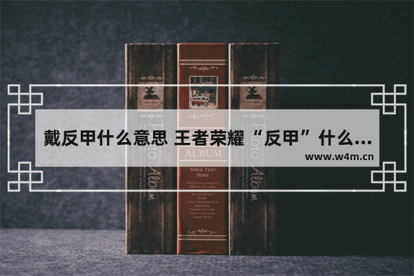 戴反甲什么意思 王者荣耀“反甲”什么意思