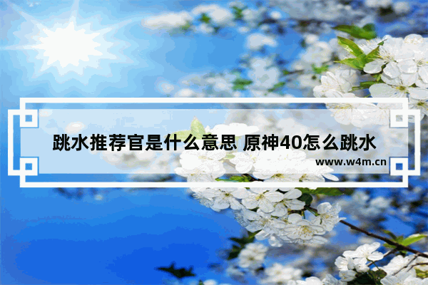 跳水推荐官是什么意思 原神40怎么跳水