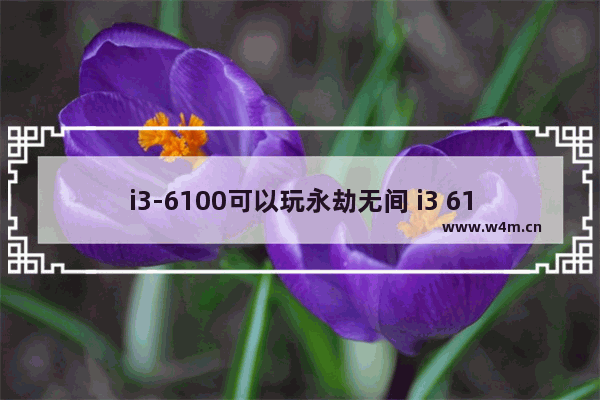 i3-6100可以玩永劫无间 i3 6100 穿越火线