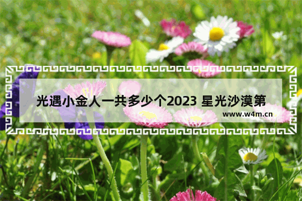 光遇小金人一共多少个2023 星光沙漠第八个任务