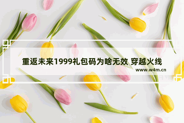 重返未来1999礼包码为啥无效 穿越火线手游bug礼包