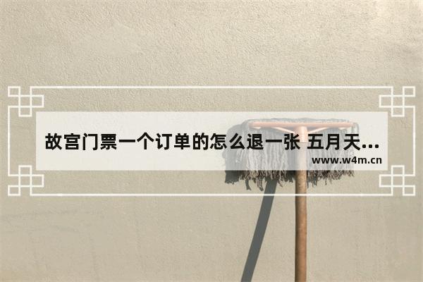 故宫门票一个订单的怎么退一张 五月天门票怎么退一赔三