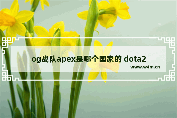 og战队apex是哪个国家的 dota2 射击明星