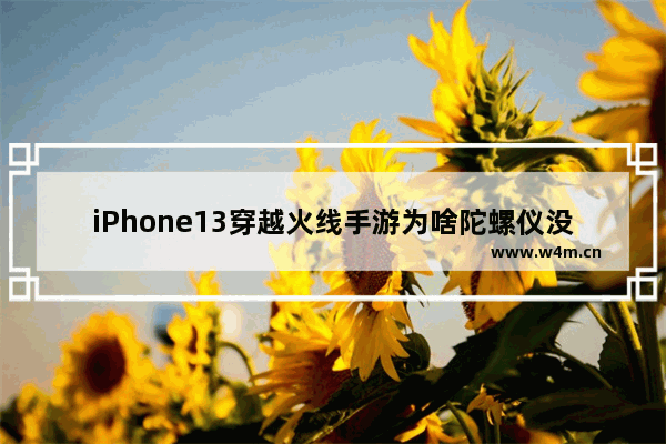 iPhone13穿越火线手游为啥陀螺仪没用 穿越火线手机玩法