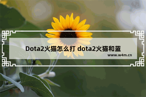 Dota2火猫怎么打 dota2火猫和蓝猫哪个厉害