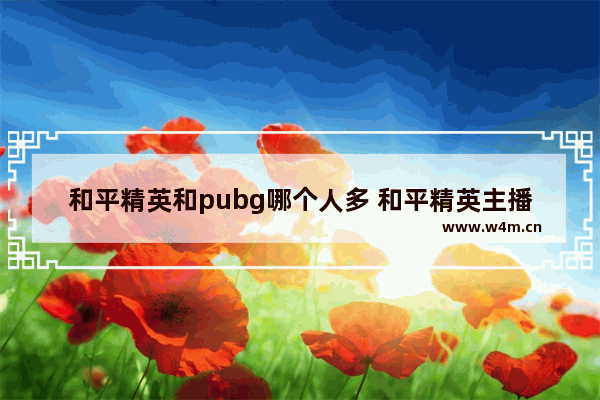 和平精英和pubg哪个人多 和平精英主播为什么都在微信区