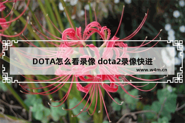 DOTA怎么看录像 dota2录像快进