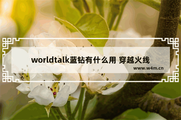 worldtalk蓝钻有什么用 穿越火线蓝钻特权