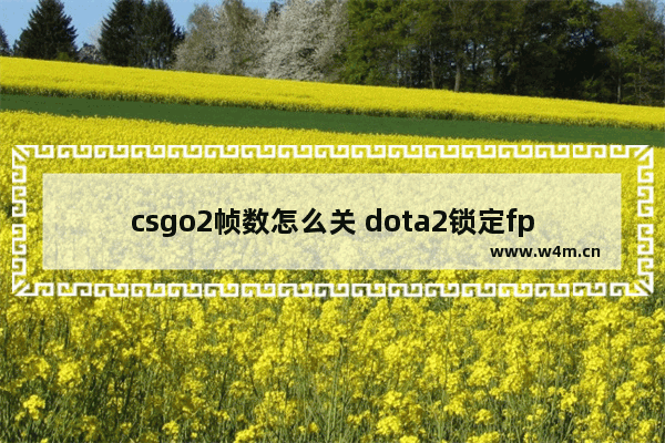 csgo2帧数怎么关 dota2锁定fps