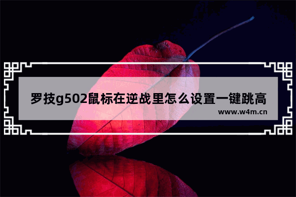 罗技g502鼠标在逆战里怎么设置一键跳高箱子宏本人小白希望说详细点 小白逆战辅助