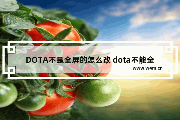 DOTA不是全屏的怎么改 dota不能全屏怎么调