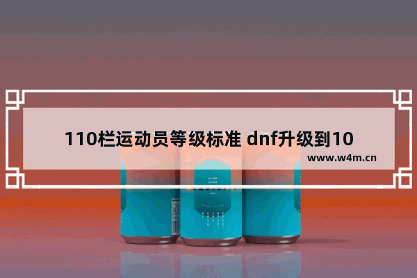 110栏运动员等级标准 dnf升级到100级后如何再升级到110