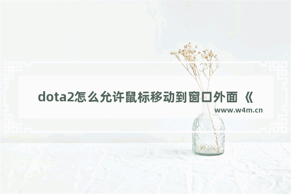 dota2怎么允许鼠标移动到窗口外面 《dota2》中鼠标平移设置和视角反握2项设置是什么意思