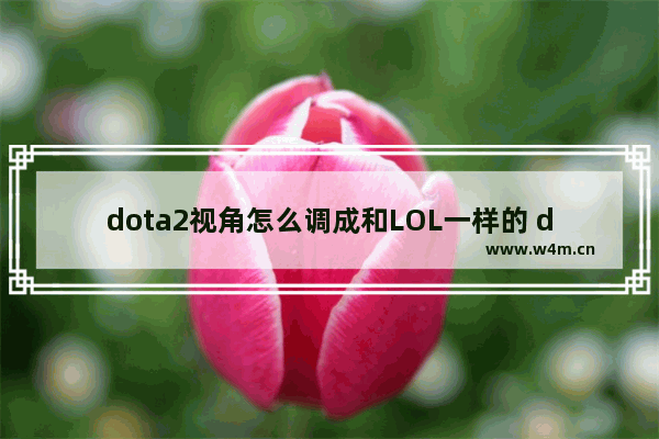 dota2视角怎么调成和LOL一样的 dota2与LOL节奏