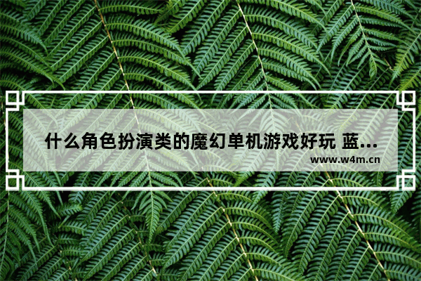 什么角色扮演类的魔幻单机游戏好玩 蓝牙联机手机游戏单机