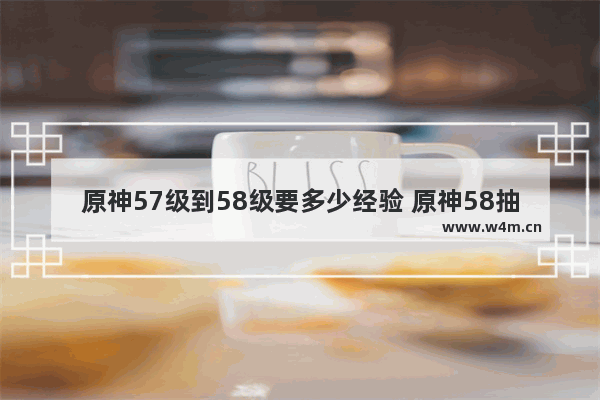 原神57级到58级要多少经验 原神58抽能出金吗