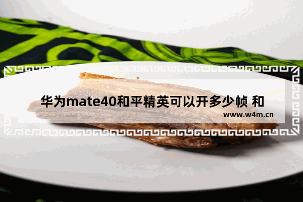 华为mate40和平精英可以开多少帧 和平精英 南方