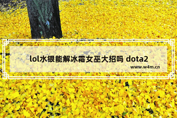 lol水银能解冰霜女巫大招吗 dota2 冰女嘲讽