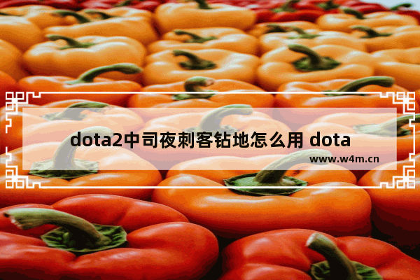 dota2中司夜刺客钻地怎么用 dota2施法前摇