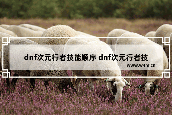 dnf次元行者技能顺序 dnf次元行者技能摆放