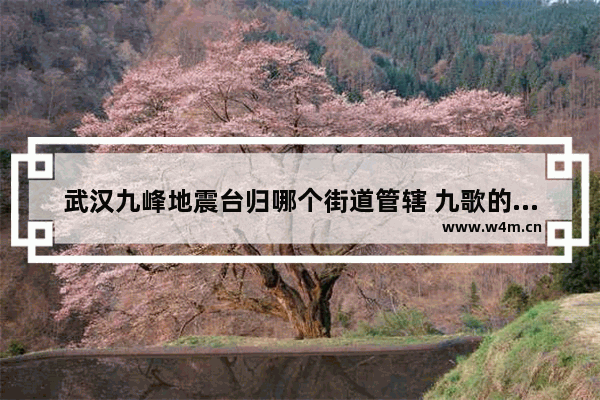 武汉九峰地震台归哪个街道管辖 九歌的作者