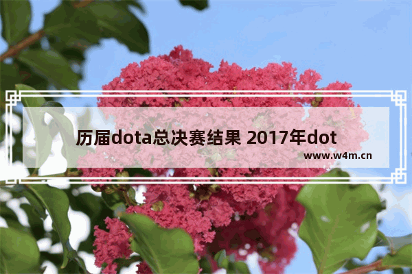 历届dota总决赛结果 2017年dota2比赛