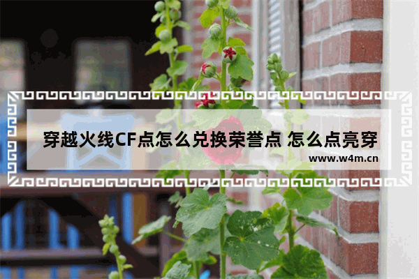 穿越火线CF点怎么兑换荣誉点 怎么点亮穿越火线昵称