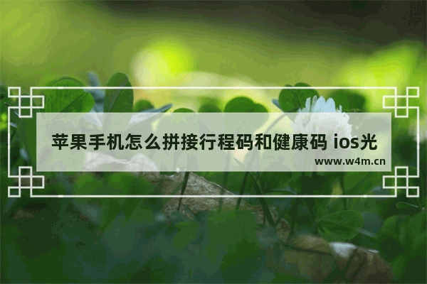 苹果手机怎么拼接行程码和健康码 ios光遇健康模式