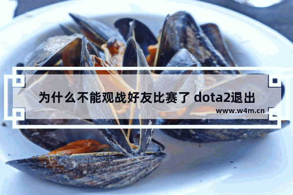 为什么不能观战好友比赛了 dota2退出观战闪退