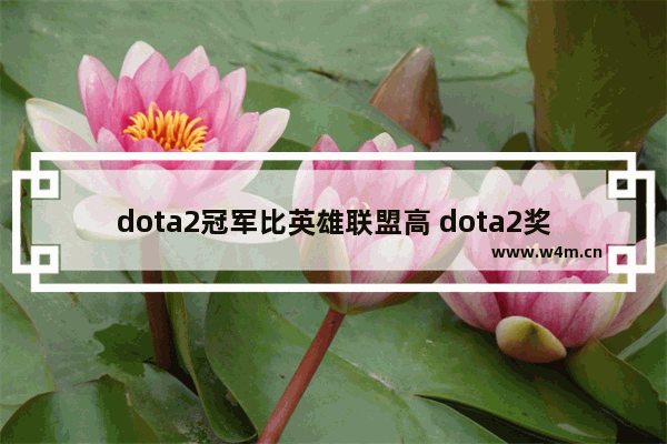 dota2冠军比英雄联盟高 dota2奖金比lol高