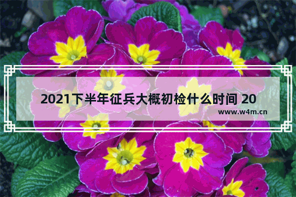 2021下半年征兵大概初检什么时间 2021夏季招兵一般什么时候