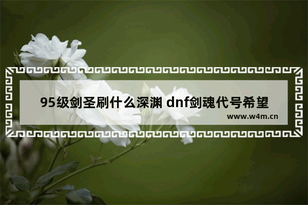 95级剑圣刷什么深渊 dnf剑魂代号希望进不了