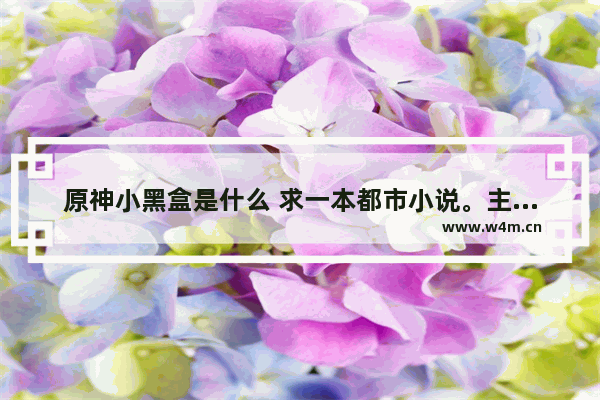 原神小黑盒是什么 求一本都市小说。主角的武器是黑色的剑 主角叫他小黑