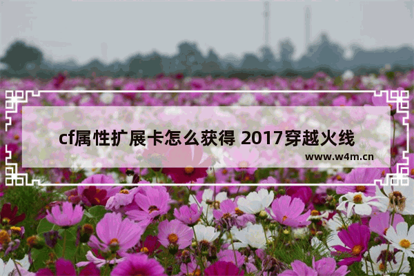 cf属性扩展卡怎么获得 2017穿越火线20q币礼包