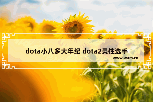 dota小八多大年纪 dota2灵性选手