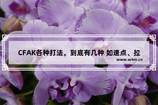 CFAK各种打法。到底有几种 如速点、拉枪。我只知道名字 却不知道如何操作 穿越火线打法